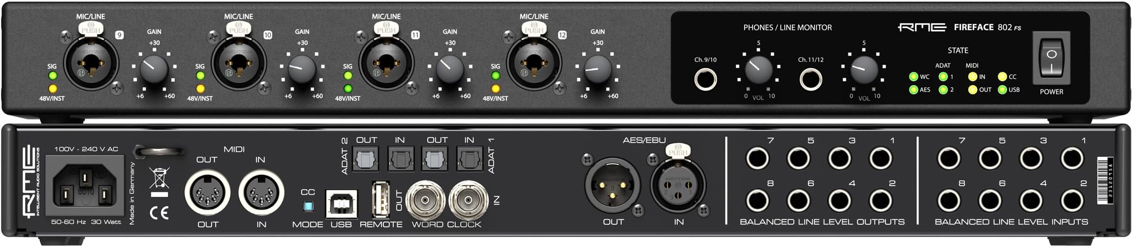 Fireface 802 FS AE USB 2.0 Audio Interface - Black Anniversary Edition