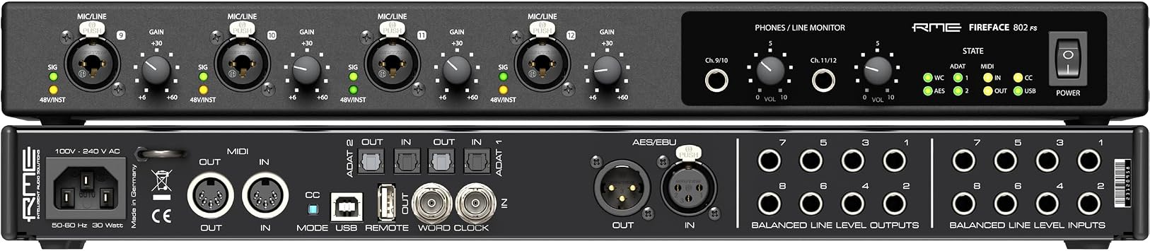 RME Fireface 802 FS AE USB 2.0 Audio Interface - Black Anniversary Edition
