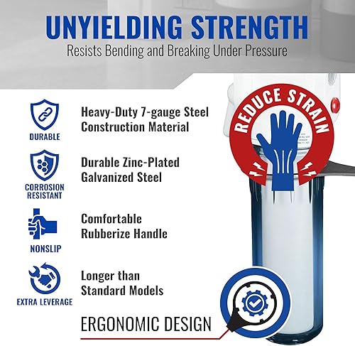 Miniatura 4 de Superb Wrench Llave de filtro de agua de metal resistente SPBW-11 (diámetro interior de 3.69 pulgadas)