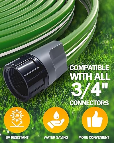 Miniatura 2 de Breeze Touch Mangueras de riego de 25 pies, manguera de jardín flexible con rociador de alta niebla, manguera de riego plana a prueba de fugas,