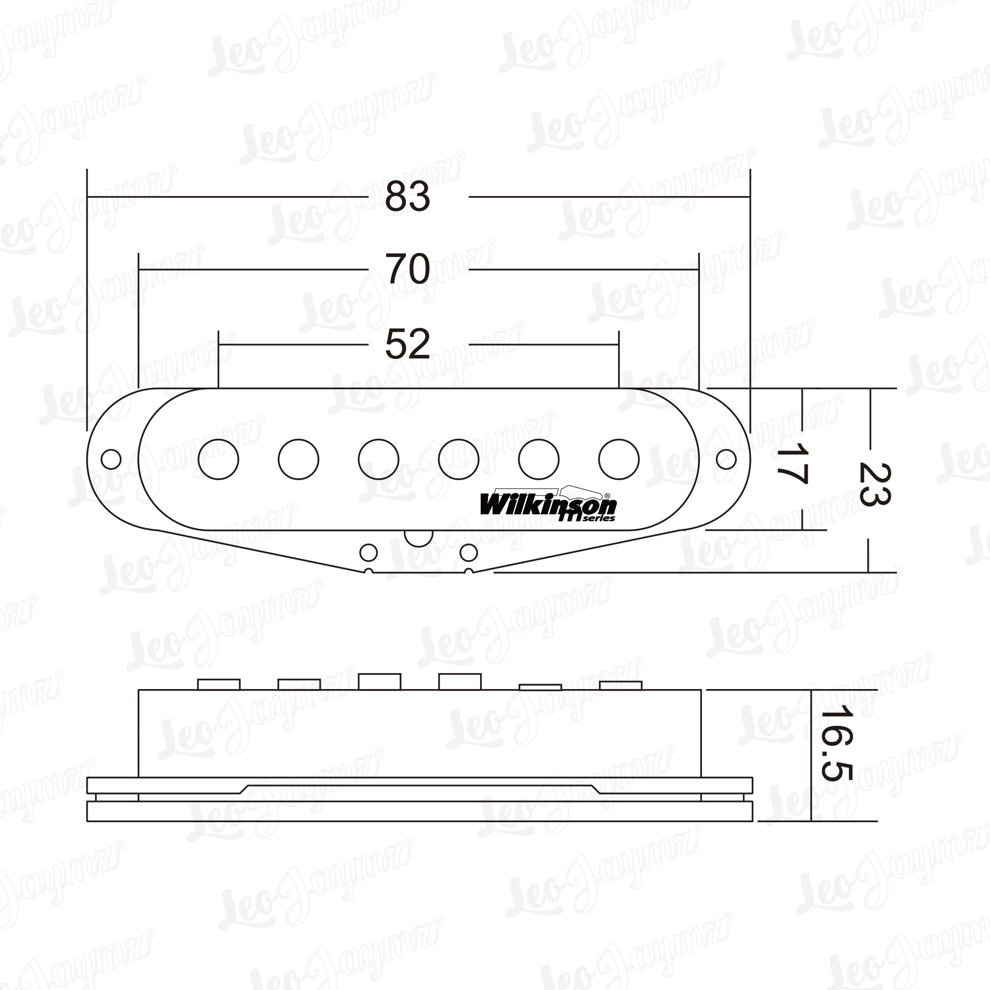 Wilkinson M Series WOVaS Alnico 5 Single Coil Pickups SSS Set for ST Stratocaster style electric guitar (WOVAS White)