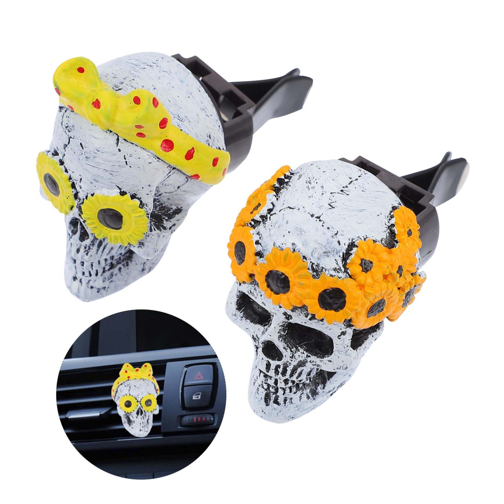 GLEAVI 4sets Clip Fantasma Per Auto Decorazioni Per Ventilazione Con Profumo Accessori Per Interni Auto Elegante e Resistente Per Coprire Odori Sgradevoli