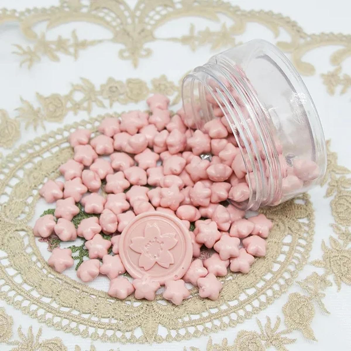 500G Macaron Color Star Fire Paint Wax Particle Set Cute and Beautiful Handmade Creative DIY Explosive Flash Seal Wax Granules-mei cha hong