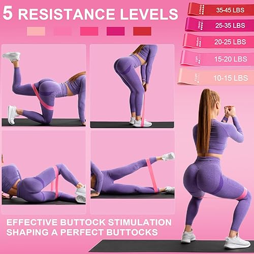 Miniatura 5 de Juego de equipo de anillo de pilates, kit de pilates para el hogar para mujer con anillo mágico de 13 pulgadas con asas acolchadas dobles, pelota