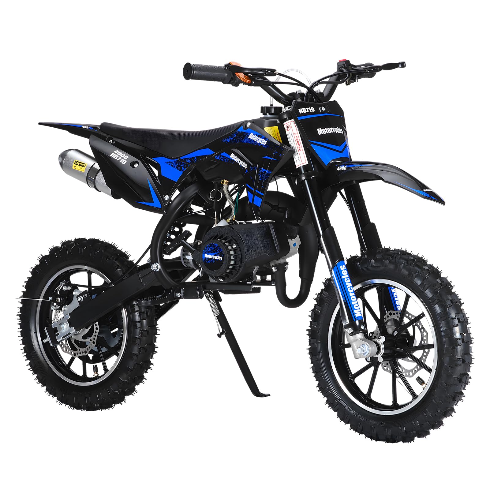 50CC Kids Dirt Bike,2-Stroke Gas Powered Mini Dirt Bike for Kids Up to 35 MPH Off-Road Motorcycle with 10-Inch Tires Disc Brakes 330LBS Max Load Pull Start Gift for Boys Girls Youth 8-14 (Blue 2026)