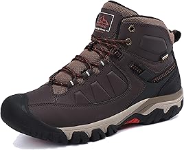 AX BOXING Men's Winter Boots Warm Lined Trekking Slippers Non-Slip Hiking Boots Size 41-46 EU