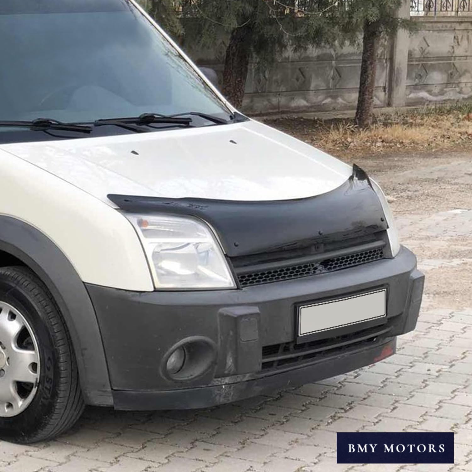 BMY Hood Deflector/Front Bug Shield Compatible for Ford Transit Connect 2002-2008 Hood Guard Bonnet Protector | Particles & Bug | Car Accessories