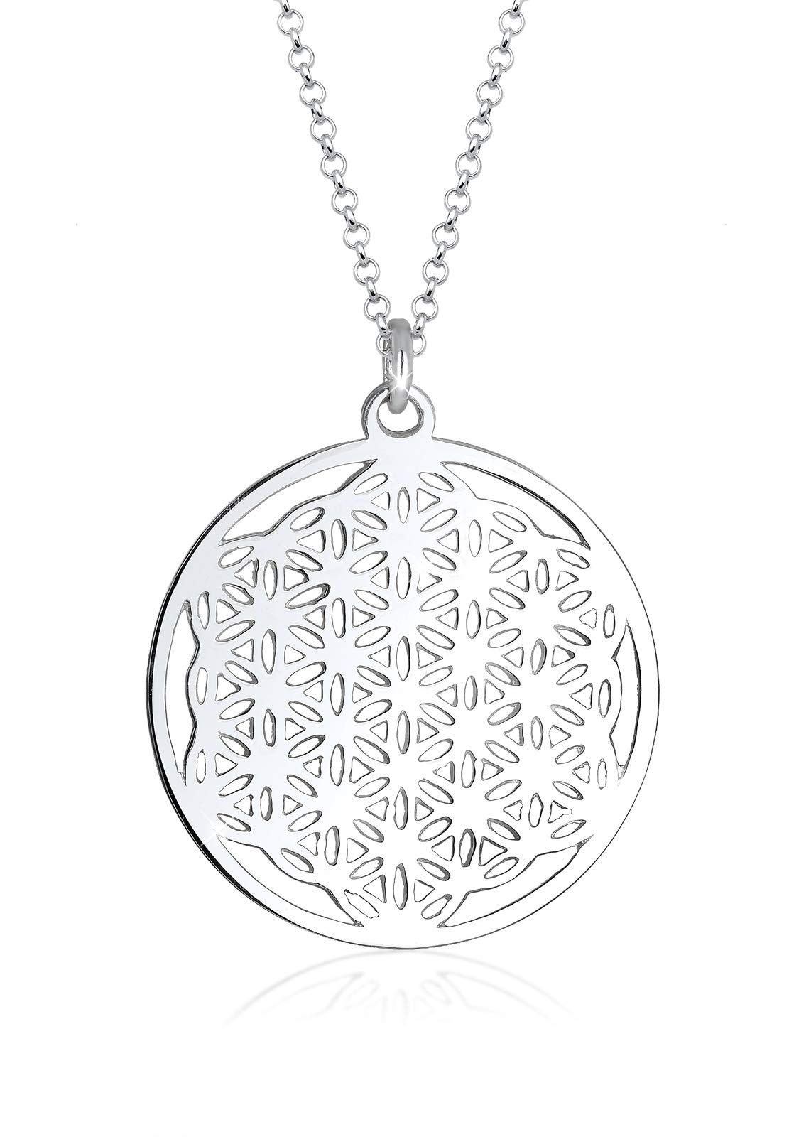 Elli Damen-Halskette Ornament Lebensblume Floral 925