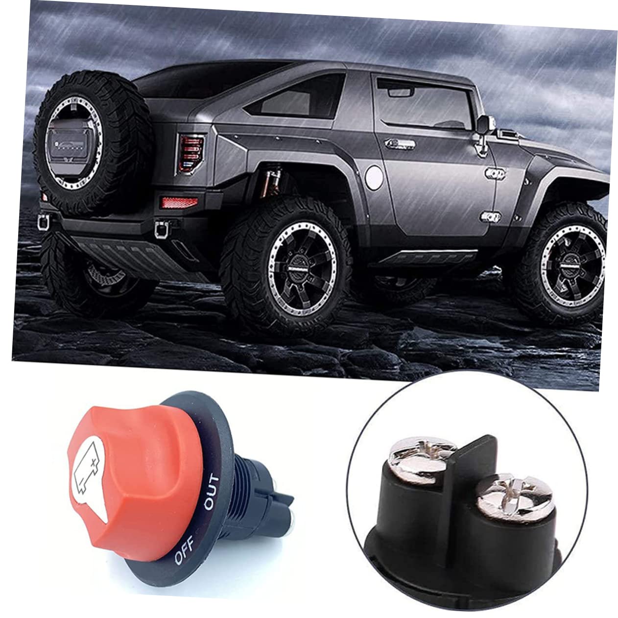 Gatuida 12v-24v Rv Battery Disconnect Switch Low Voltage Disconnect for Car Boat ATV Utv