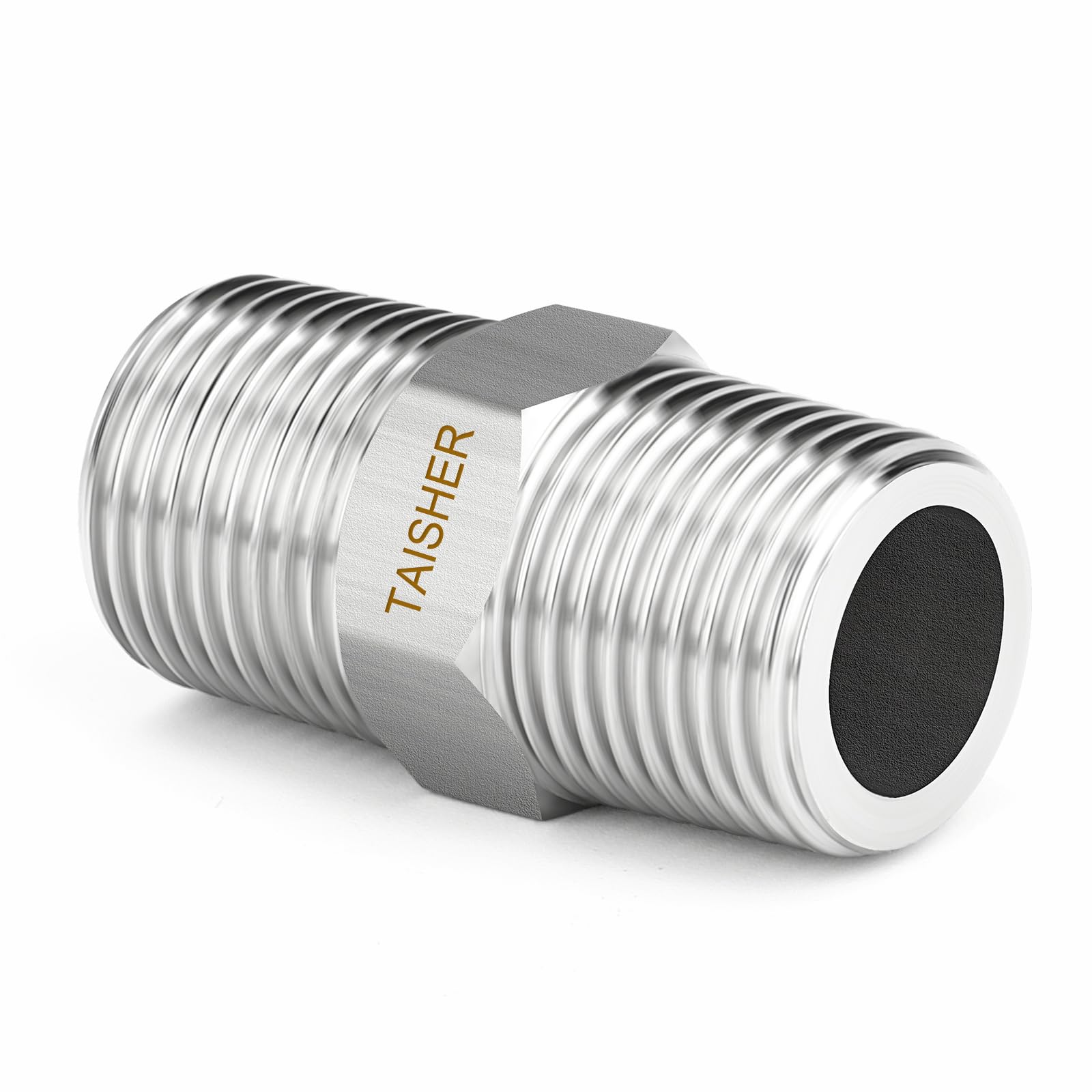 Snapklik.com : TAISHER 10PCS 304 Stainless Steel New Hex Nipple