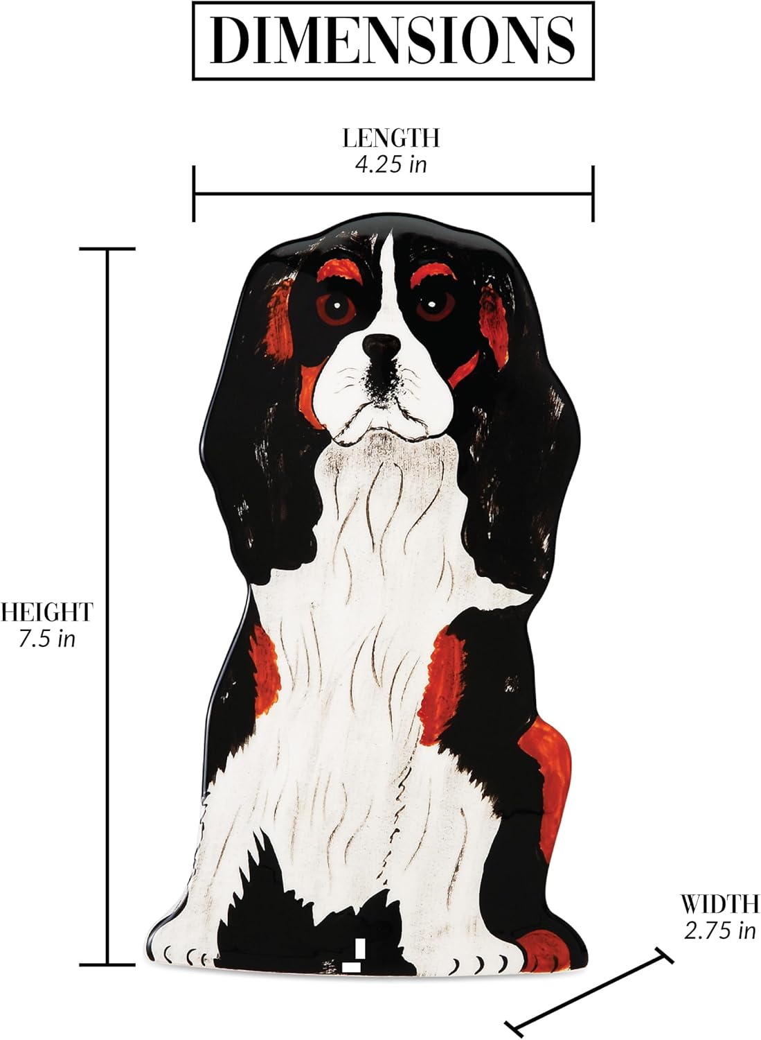 Pavilion - Rescue Me Now - Cavalier Dog Vase, 7-1/2-Inch Tall