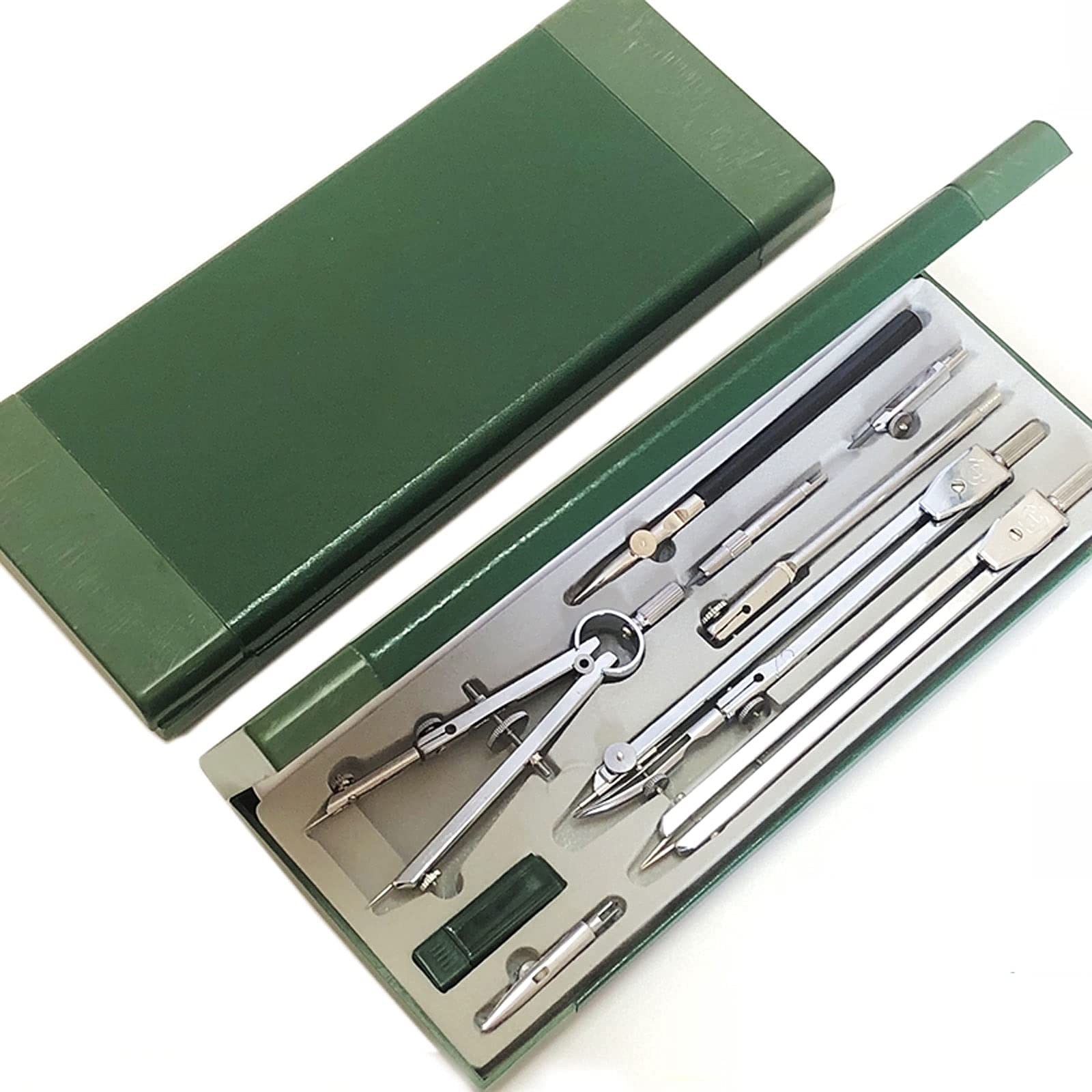 Mathematik Geometrie Kit Set Geometrie Kit 9 Stück Zeichnung Instrumente Mechanische Konstruktion Engineering Design Professionelle Zeichnung Kompass Werkzeuge Geometrie Kit