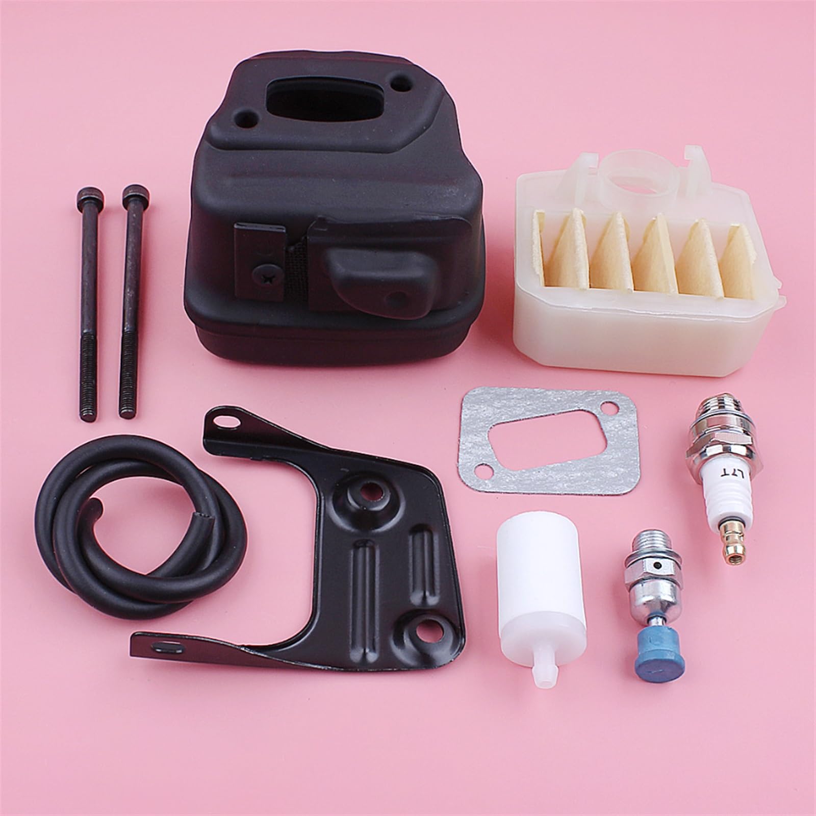 Junta de soporte perno del silenciador escape, for Husqvarna, 340 345 350 353 346XP línea filtro combustible aire bujía pieza repuesto motosierra Kit de silenciador para motosierra