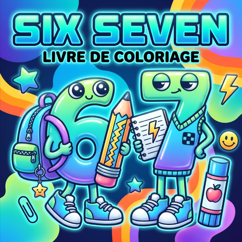 Livre De Coloriage Six Seven Brainrot: Illustrations drôles et faciles à remplir pour enfants, ados et adultes en quête de détente