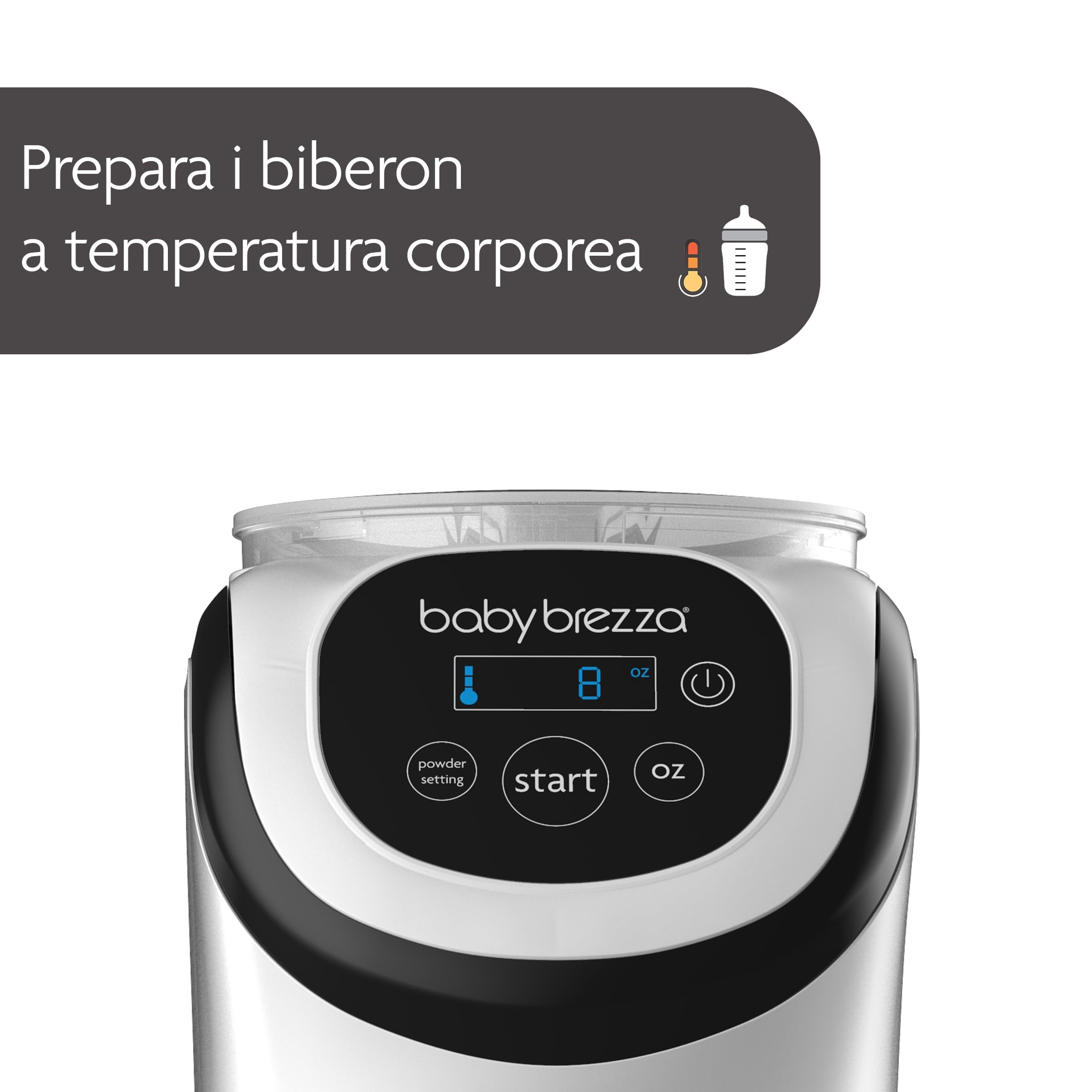 Baby Brezza Formula Pro Mini – Miscelatore per la preparazione di formule per neonati - Prepara latte in polvere - Portatile per i viaggi - Bianco
