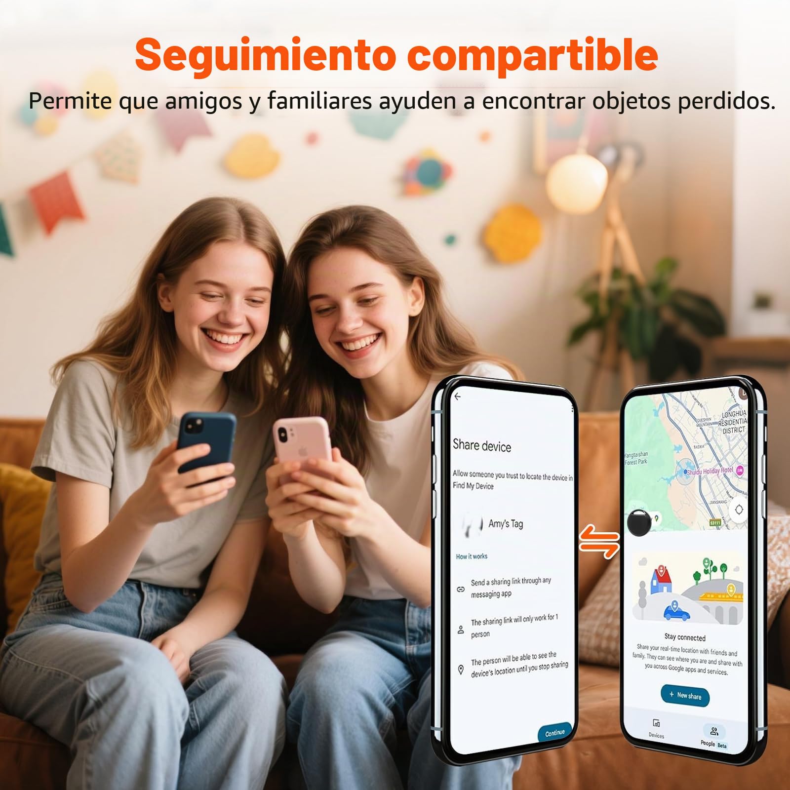 KozyOne Android Air Tracker - Etiqueta de Seguimiento Inteligente para Mascotas, Llaves y Equipaje con Seguimiento Global en Tiempo Real a través de la aplicación Find Hub de Google, 2 Unidad