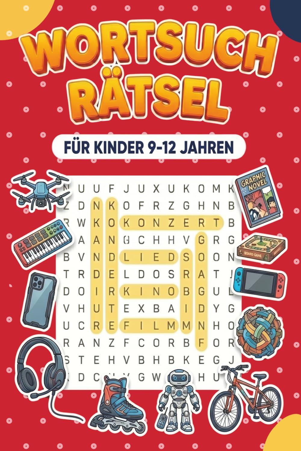 Wortsuche Puzzelbuch für Kinder 9-12 Jahre: 100 herausfordernde Wortsuchen – mit größeren Wörtern, Themen für Kinder und Jugendliche – zum Lernen und Entspannen