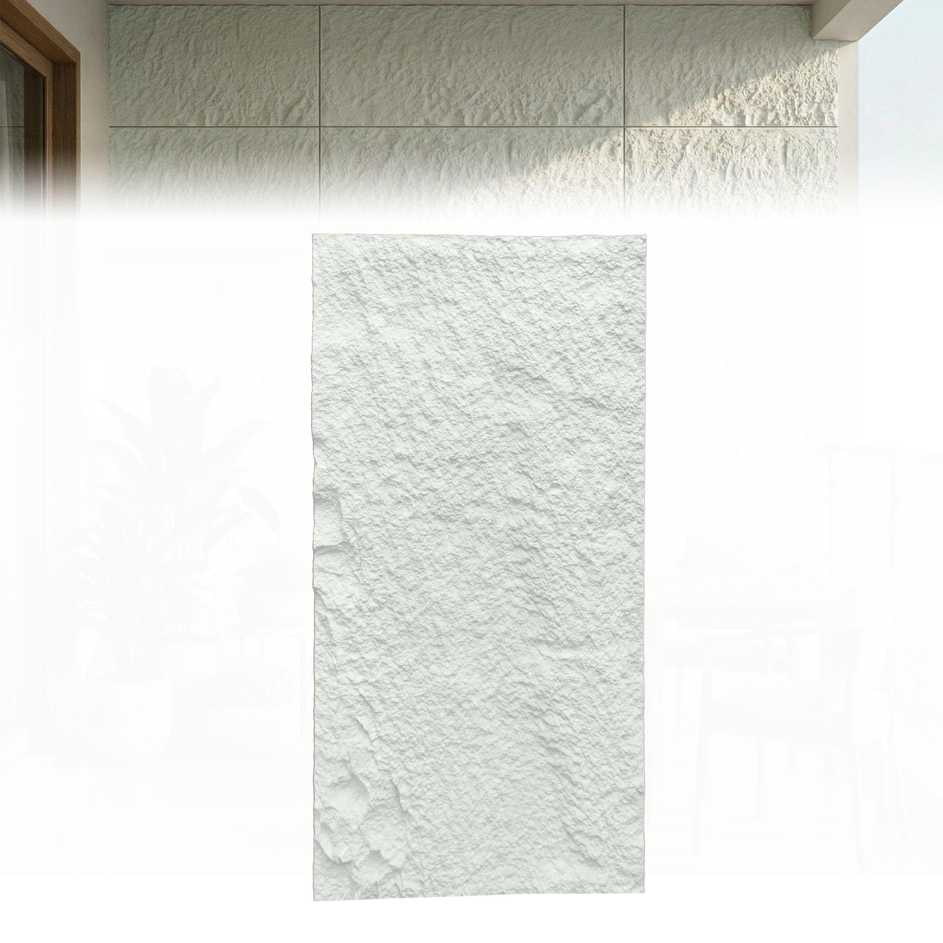 120x60cm Steinoptik Felsenwand 2 Stück Cremeweiß - PU Wandverkleidung, 3D Wandpaneele für Innen, Wandpaneelen für Wohnzimmer, Leichte Steinwand Paneele für Wanddeko, Modell A - 3cm Dick