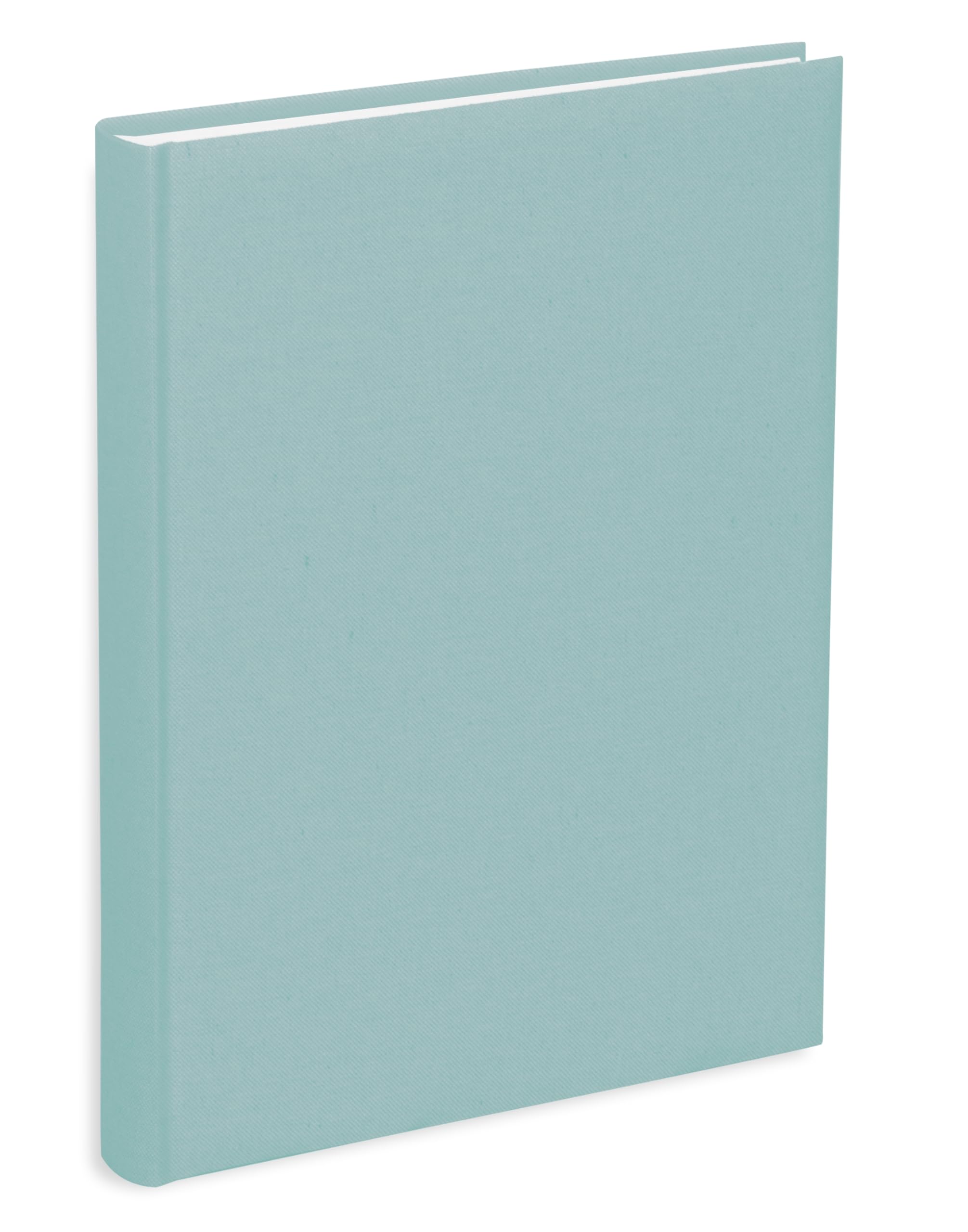 Photo Album with Pockets 21 x 28 cm Holds 200 Photos 13 x 18 cm, Cover in Aquamarine Cotton Fabric