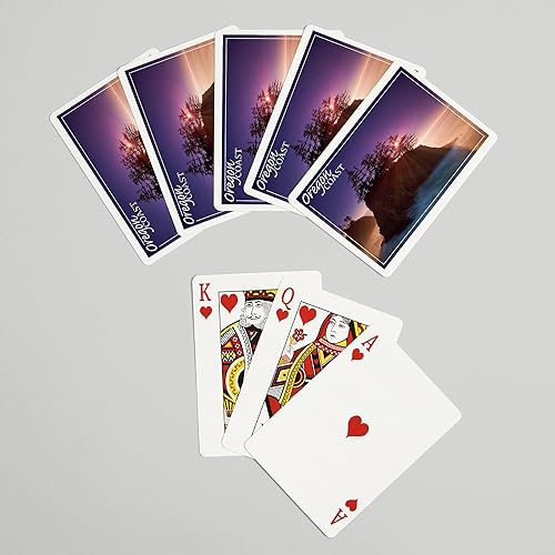 Miniatura 7 de Lantern Press Oregon Coast, Ocean Island Sunset (52 cartas de juego, baraja de cartas de tamaño póker con comodines)