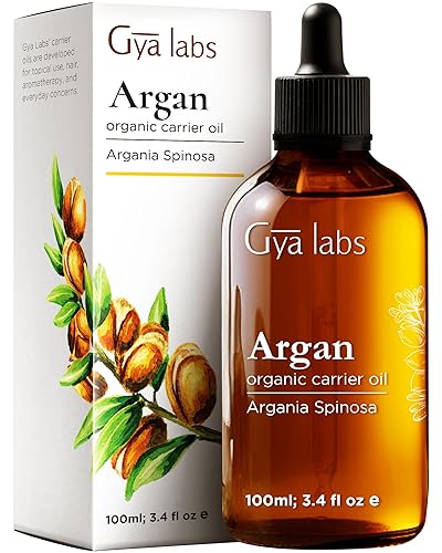 Gya Labs - Aceite de argán marroquí orgánico para el cabello y la piel, reduce el encrespamiento y el cuero cabelludo seco, promueve el crecimiento