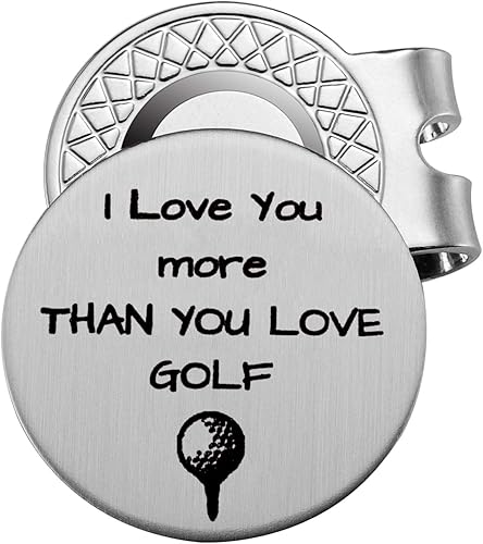 Marcador de pelota de golf con clip magnético para sombrero de golf regalo para marido novio papá I Love You More Than You Love Golf Accesorios de