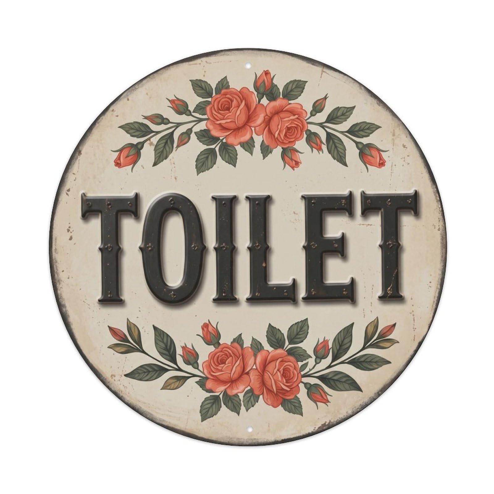 Okahys 8X8inch(20X20cm) Toilet(Wc) Signage Violet Vintage Metal Tin Sign