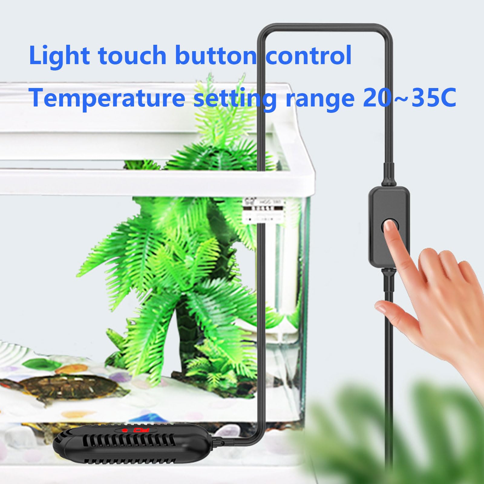 PEIXEN Calentador De Acuario Led, Calentador De Acuario Sumergible, 25w/50w/100w/150w, Controlador De Temperatura Externo, Protección De Alta Temperatura 25w