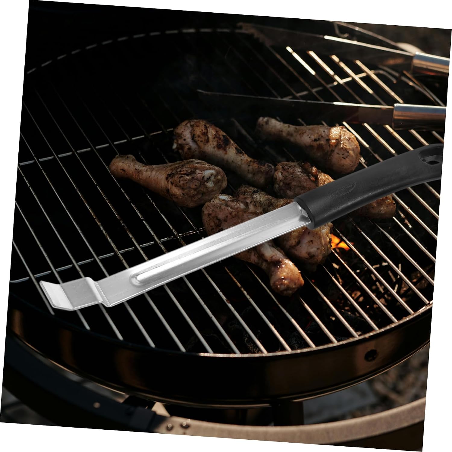 SUPVOX Stainless Steel BBQ Grid Lifter Tool Durable Grate Lifter for Safe Handling of Hot Grill Surfaces Portable and Easy to Clean Versatile for Outdoor Cooking Barbecue