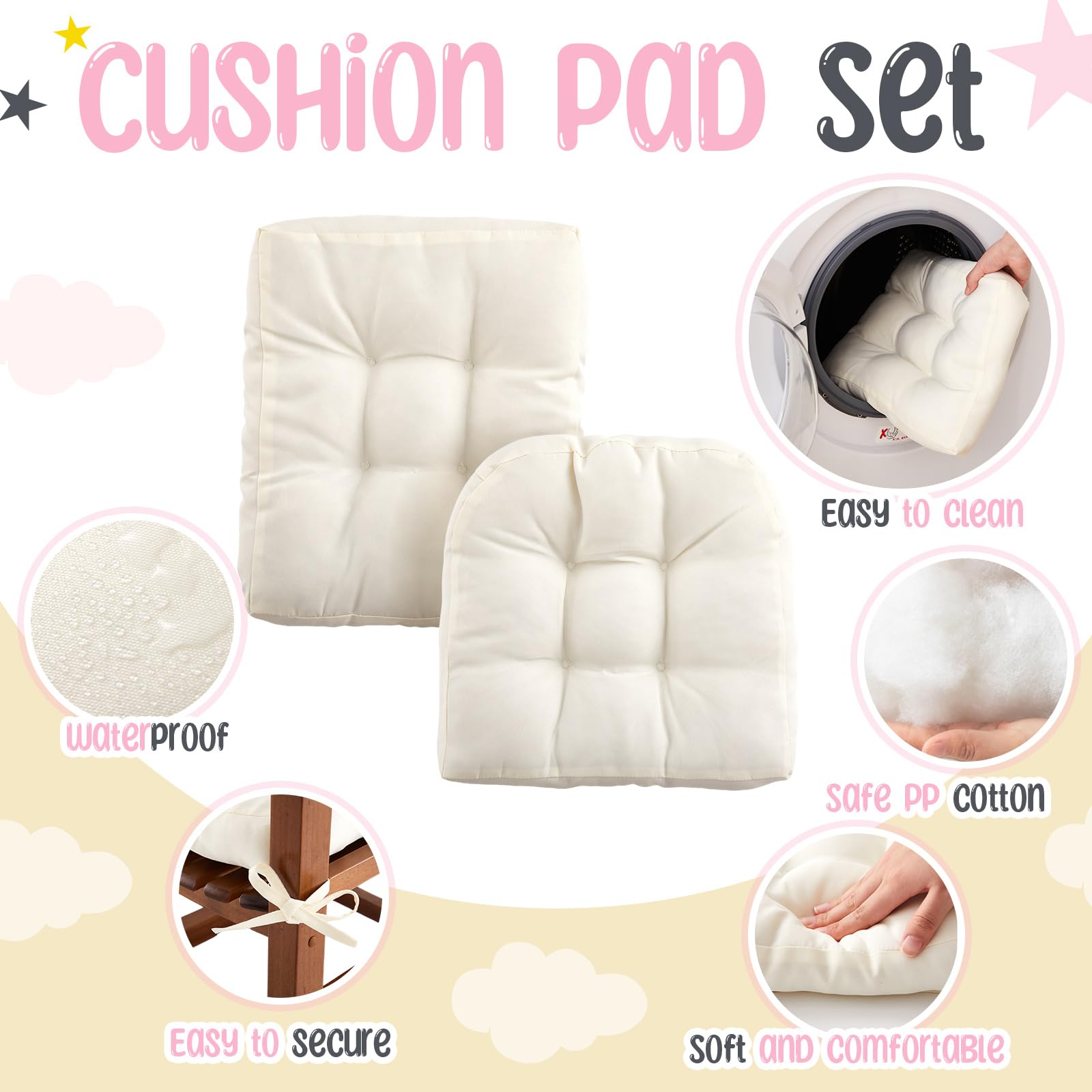 Snapklik.com : Yalikop Kids Rocking Chair Cushion Pad Set Child Rocking ...