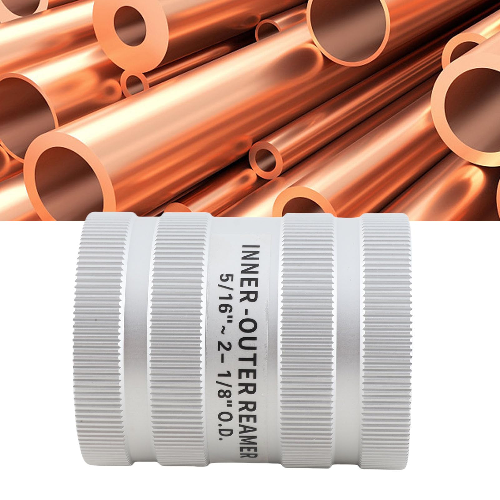 Generic Herramienta de Chaflán para Desbarbar Tubos con Diseño de Acero de Múltiples Hojas para Tubos de 5/16" a 2-1/8" de Diámetro Exterior para Aficionados Al Bricolaje