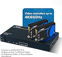 Vista 2 de OREI Divisor extensor HDMI 1x2 4K por cable múltiple a través de un solo cable CAT6/7 4K @60Hz 4:4:4 HDCP 2.2 con gestión EDID remota IR - hasta 115