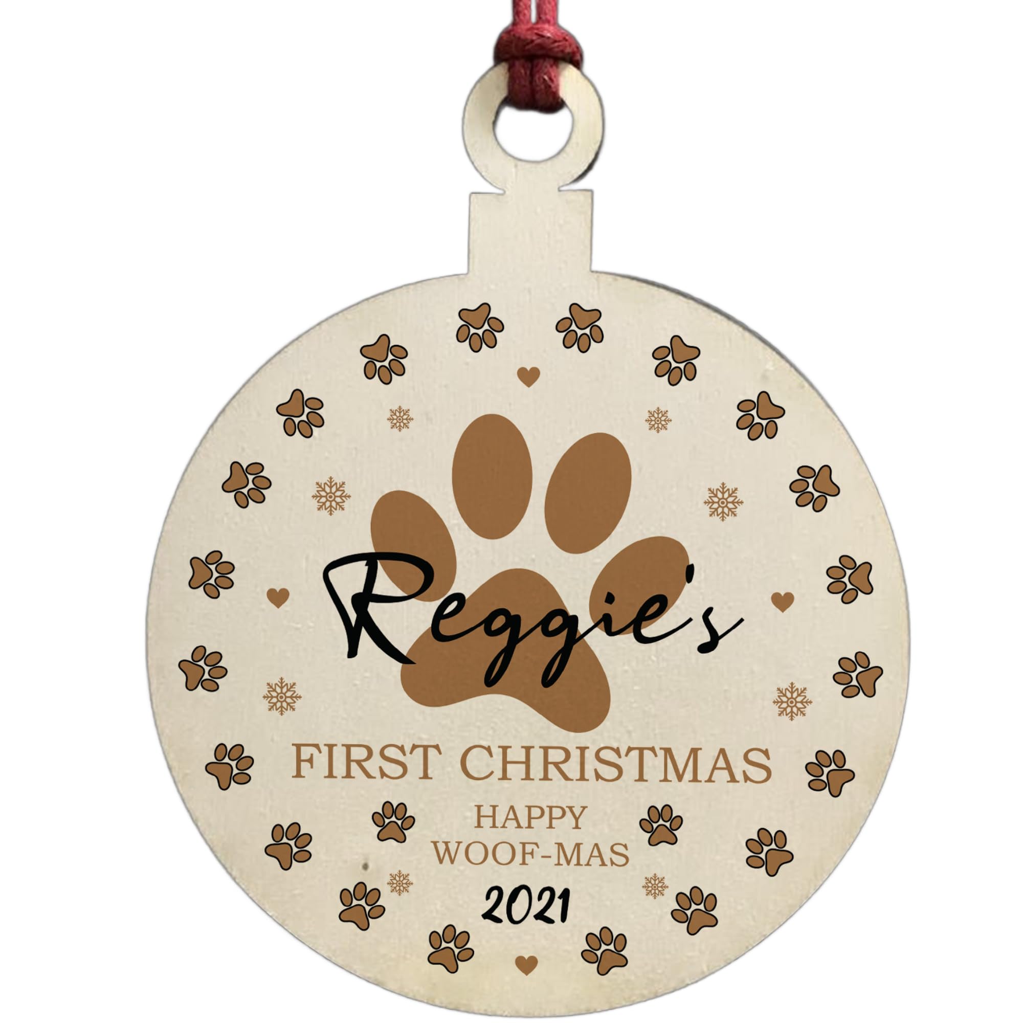 Dog Puppy 1st Christmas Decoration Personalised Dog Lover Gift For Family Keepsake