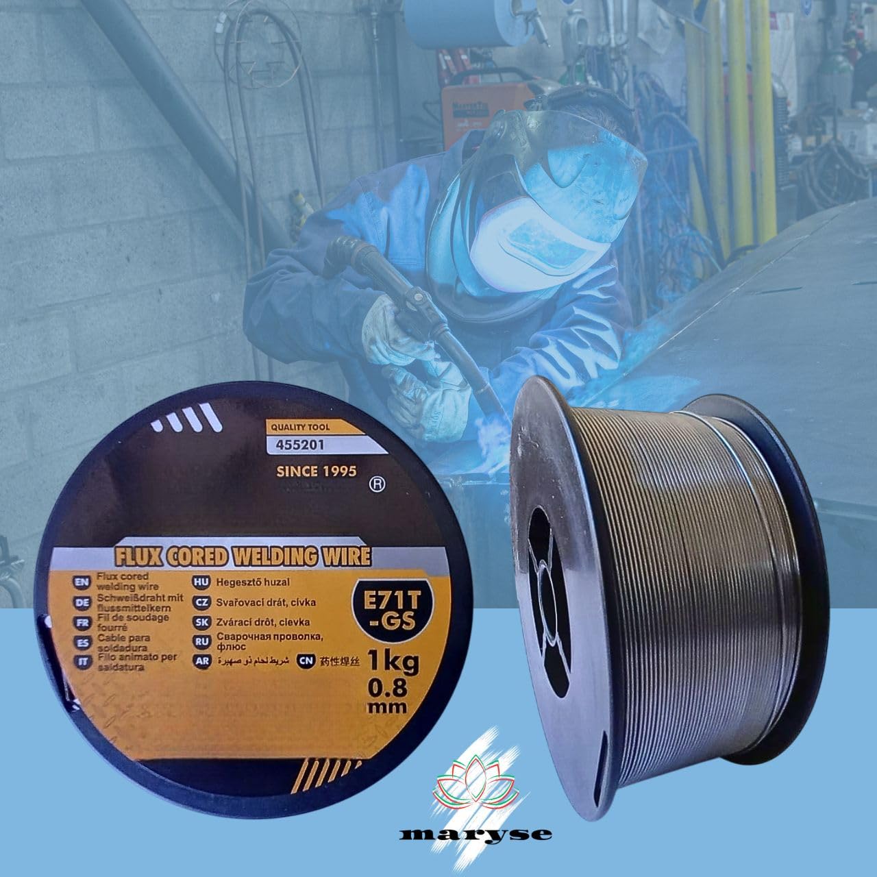 Filo Animato 0.8mm per Saldatrice No Gas - Flux Cored per Metallo - Kg1 - Alta Qualità per Saldatura MIG Ideale per Fai da Te e Professionisti