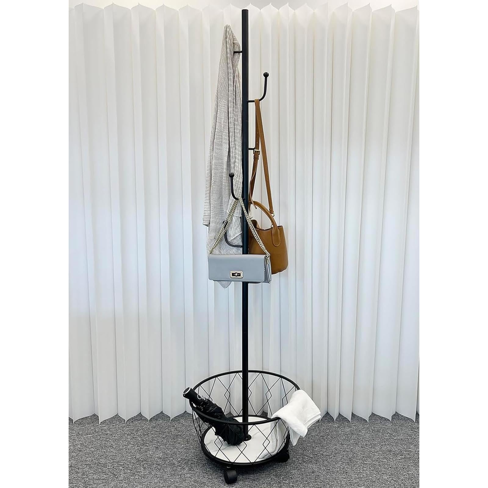Free Standing Coat Rack With Umbrella Stand KungFuWood