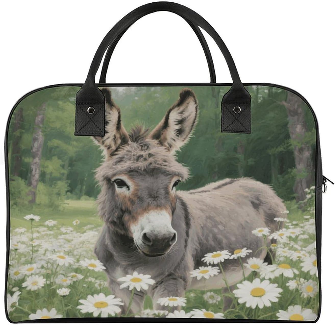 Donkey in Daisy Bush Laptop Bag with Shoulder Strap