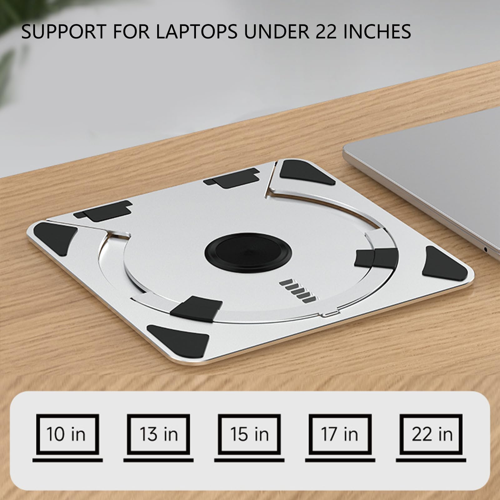 Supporto per tablet Supporto per tablet Supporto da tavolo pieghevole portatile girevole a 360 gradi per tablet Supporto da tavolo per laptop Supporto per laptop in alluminio
