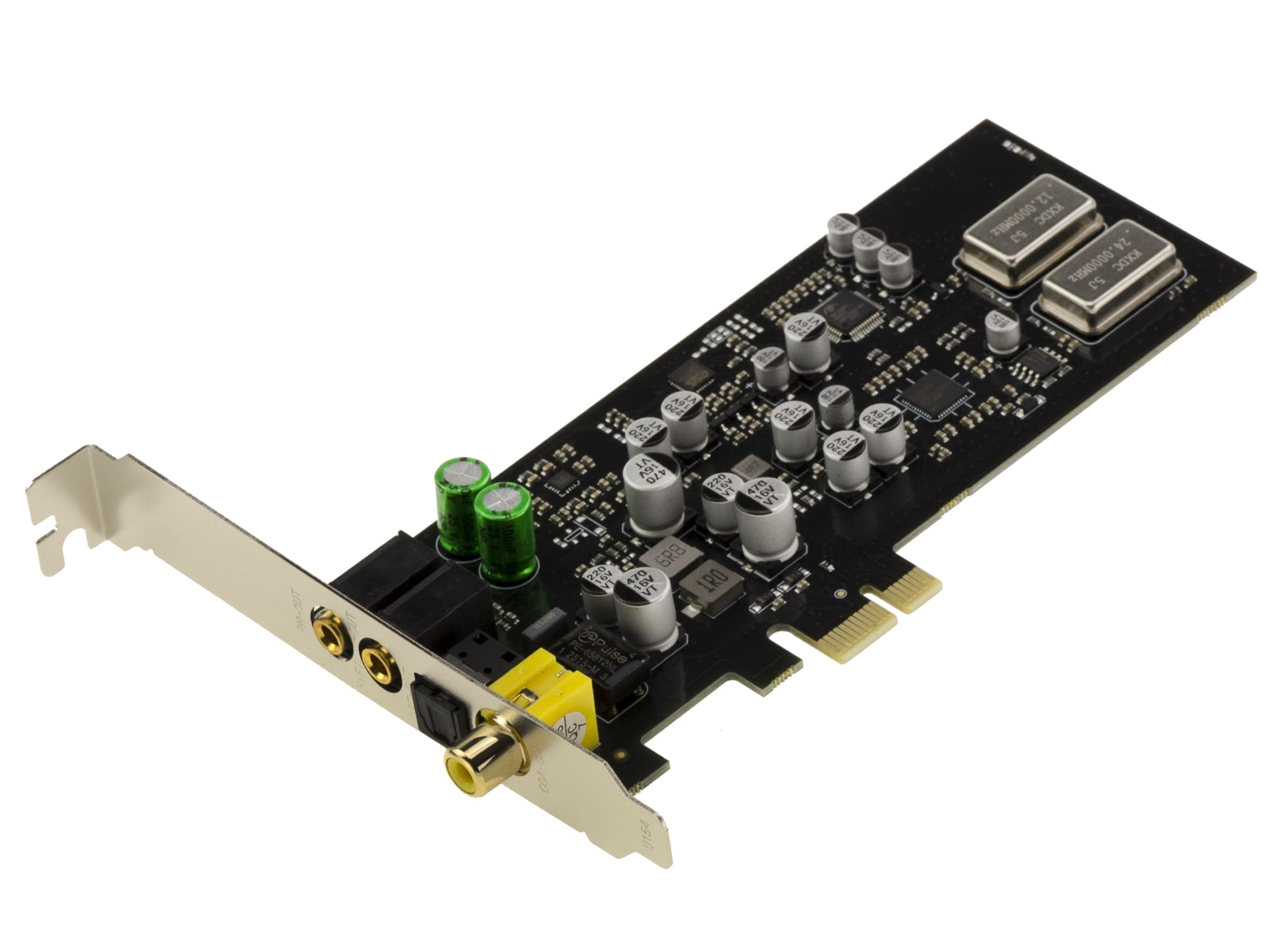 KALEA-INFORMATIQUE Scheda audio digitale HiFi PCIe x1 CMedia CM108AH Doppio DAC e ADC con microfonico booster, PLL e regolatore