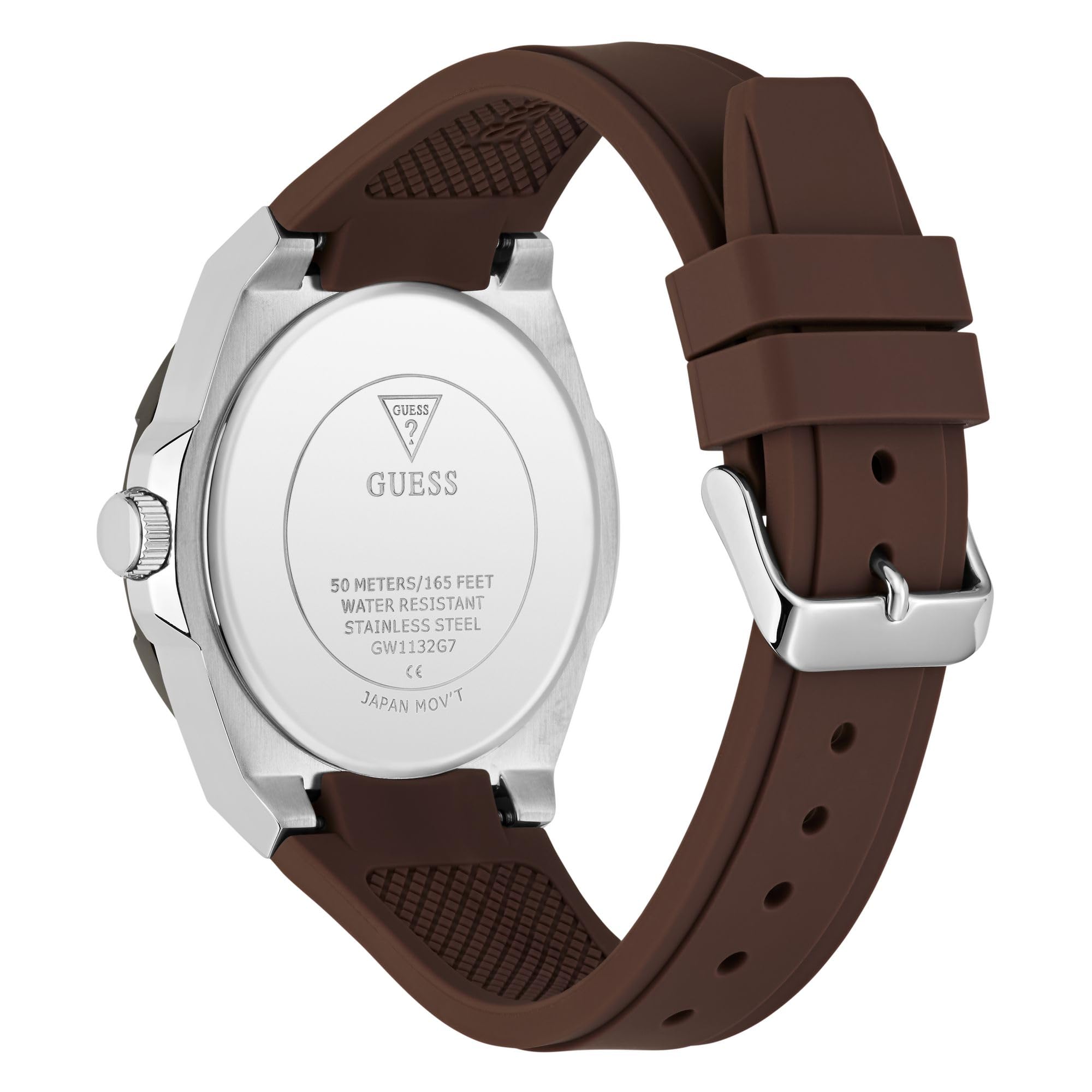 GUESS Męski zegarek na rękę wielofunkcyjny Carver GW1132G7 silikon
