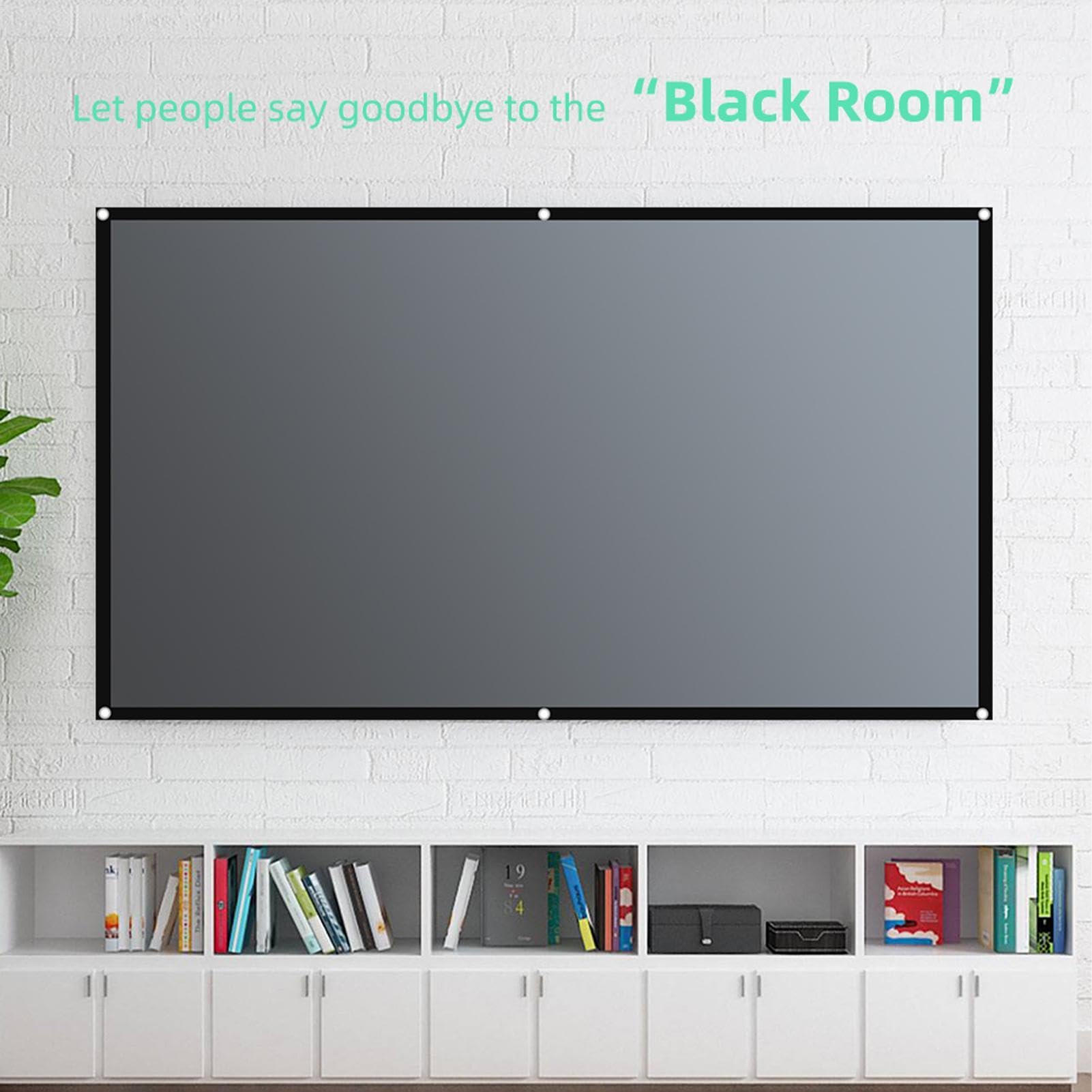 Projektor-Leinwand – 4K-HD-Projektor-Leinwände Für Zuhause | Projektorleinwand Mit 16:9 HD 4K-Leinwand | 16:9 Anti-Licht Anti-Falten-Projektor-Leinwand, 60-130 Zoll Faltbares Filmtuch Für Heimkino-Prä