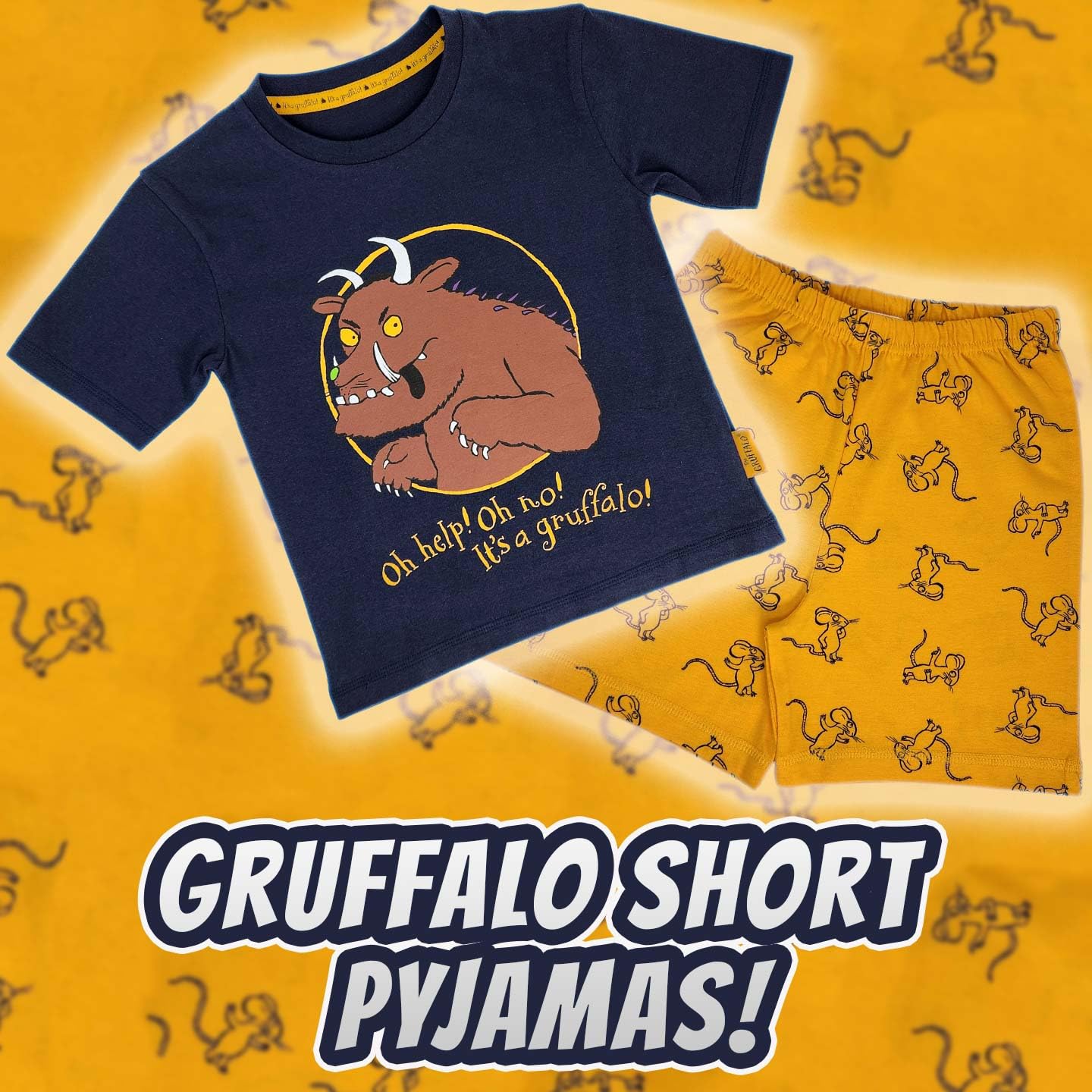 Magic Light Gruffalo - Conjunto de pijama corto de 18 a 6 años