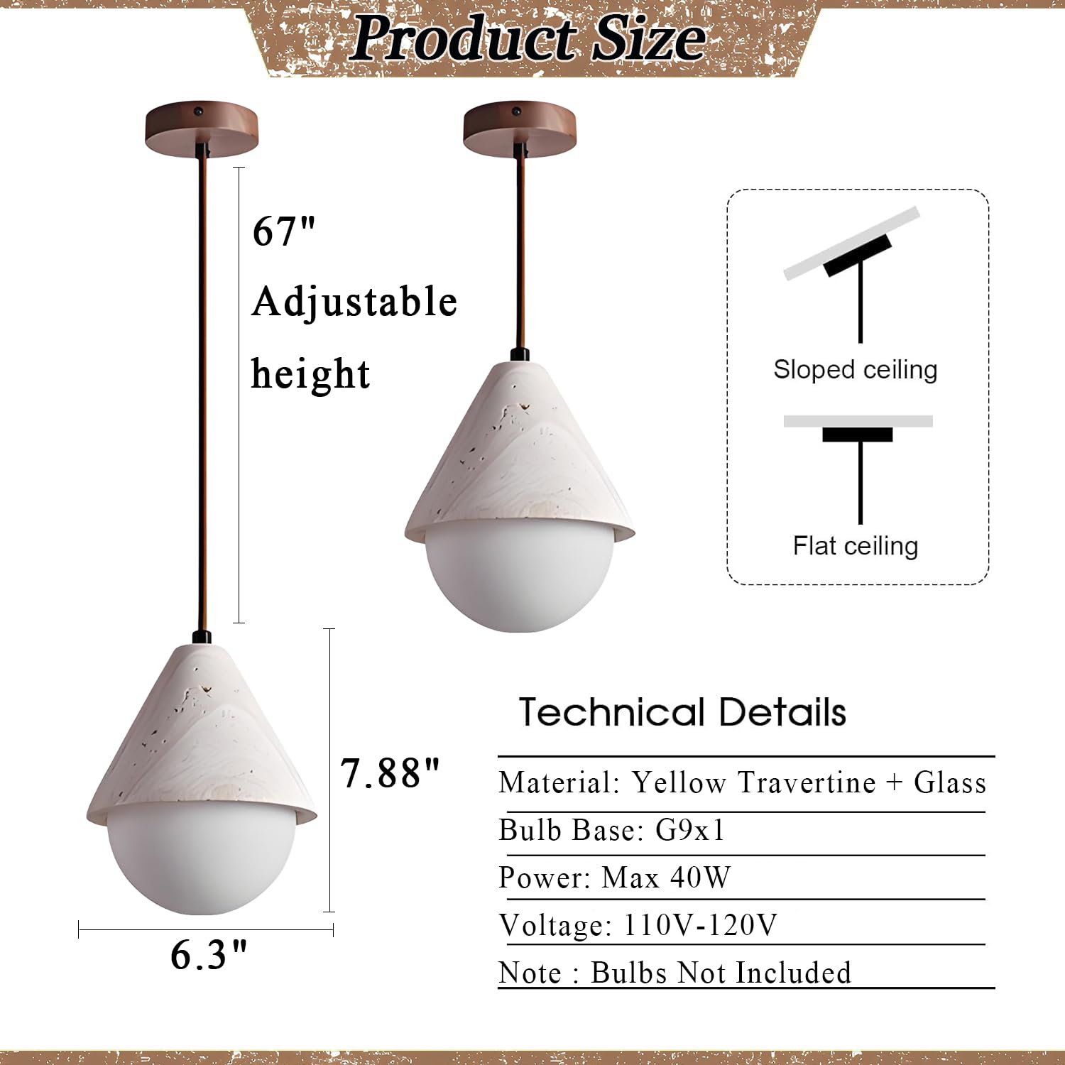 Lampadario in Pietra Naturale,Luci a Sospensione in Gialla a Forma di Goccia Pioggia Vintage Mid Century Apparecchio Illuminazione a Soffitto for Cucina Isola Sala da Pranzo Comodino Ingresso