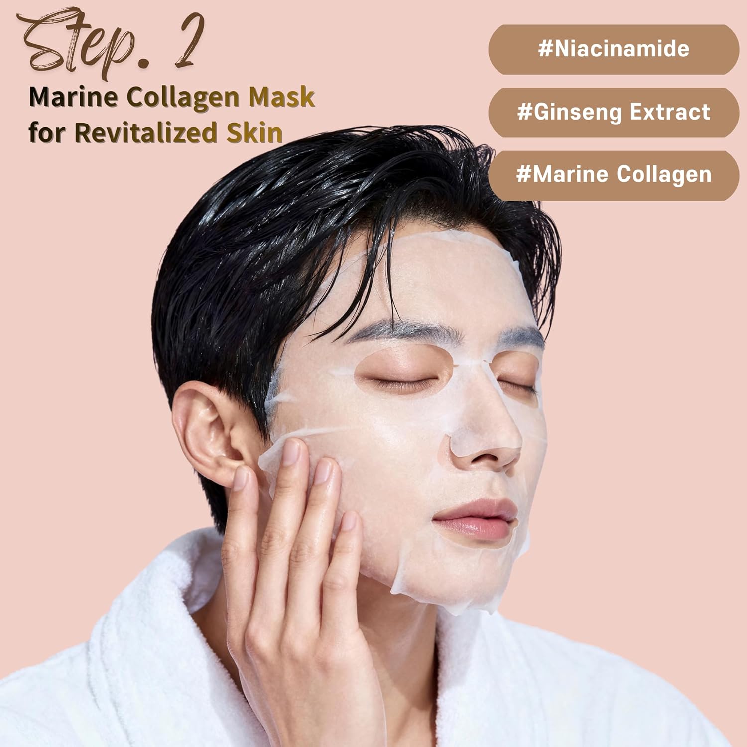 JAYJUN Collagen Skin Fit Mask (10 Sheets) – 2-Step All in one Hydration & Firming Ritual with Hyaluronic Acid & Marine Collagen 0.84 fl. oz.