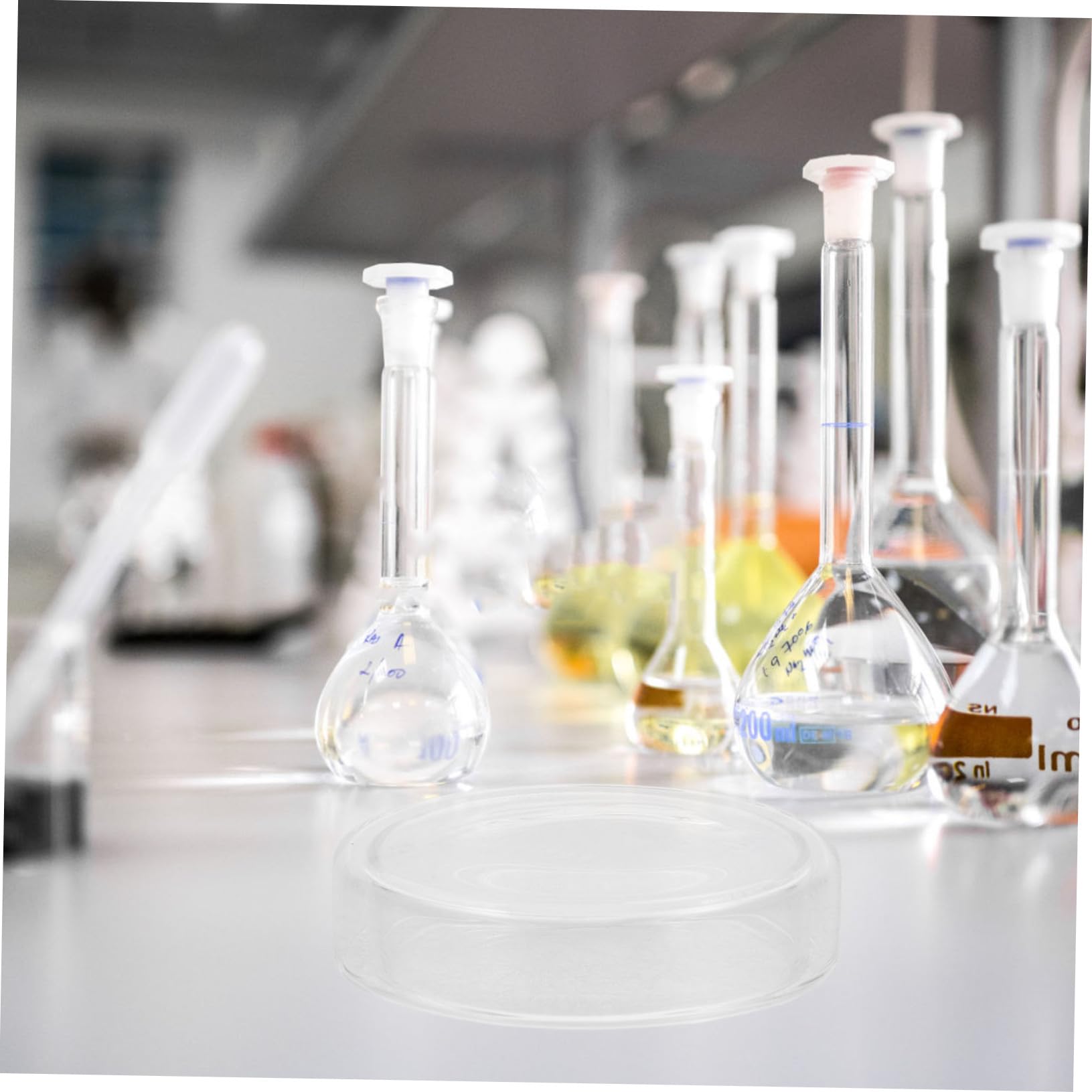 6 pezzi Piatti Petri in Vetro Borosilicato Spessore con Coperchi Trasparenti per Colture Cellulari e Chimica Design Piatto per Facile Gestione e Pulizia per Laboratori di Ricerca
