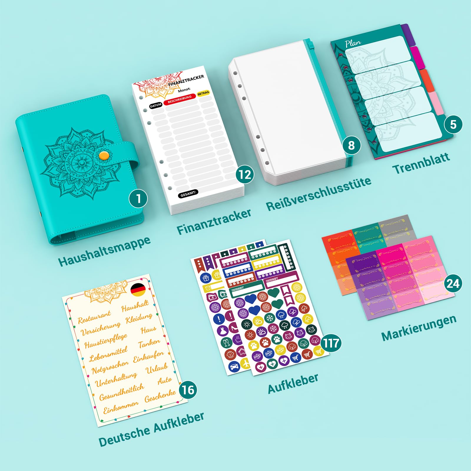 Budget Planner, German A6, Financial Planner, Household Book for Enter Savings Book for Money Budget Planner - Image 2