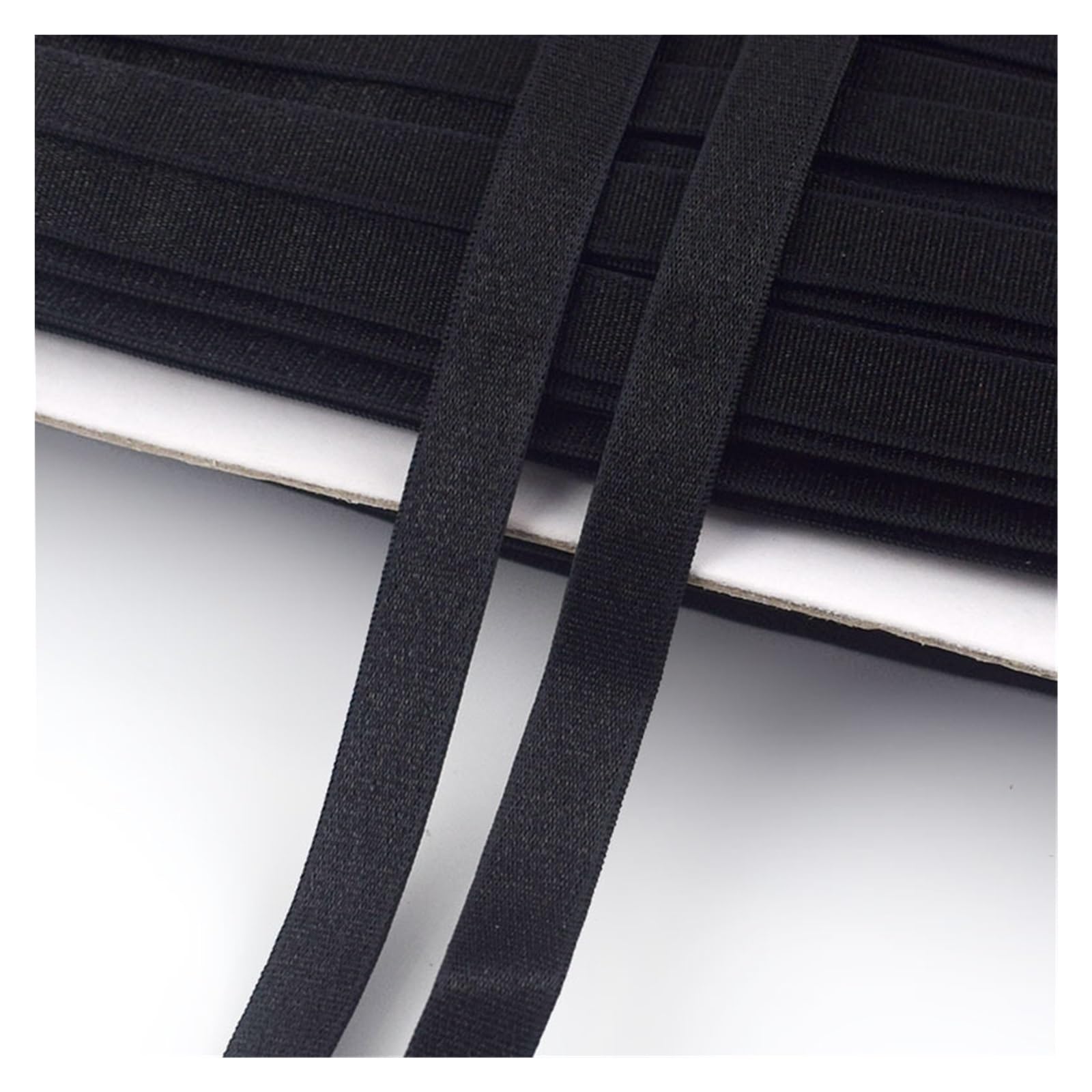 Banda elástica de nailon for sujetador, ropa interior, cinta de goma for pantalones, correas elásticas, accesorios de costura DIY, 20 metros, 6-30mm(Black,30mm)