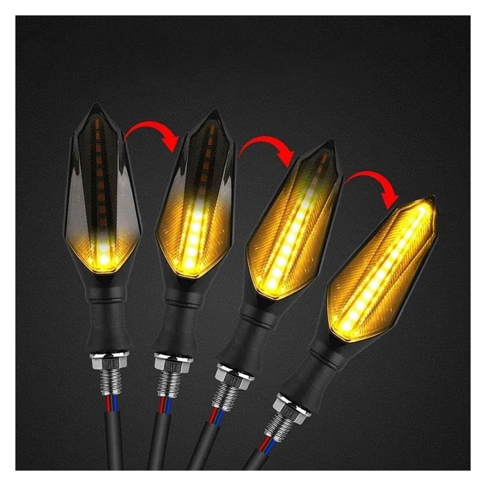 Indicatore Direzione Anteriore per Kawasaki per Versys 650 1000 17/19 Motociclo Freccia LED Indicatore di Direzione Luce Marcia Sequenziale Flusso(4pcs Blue 19led)