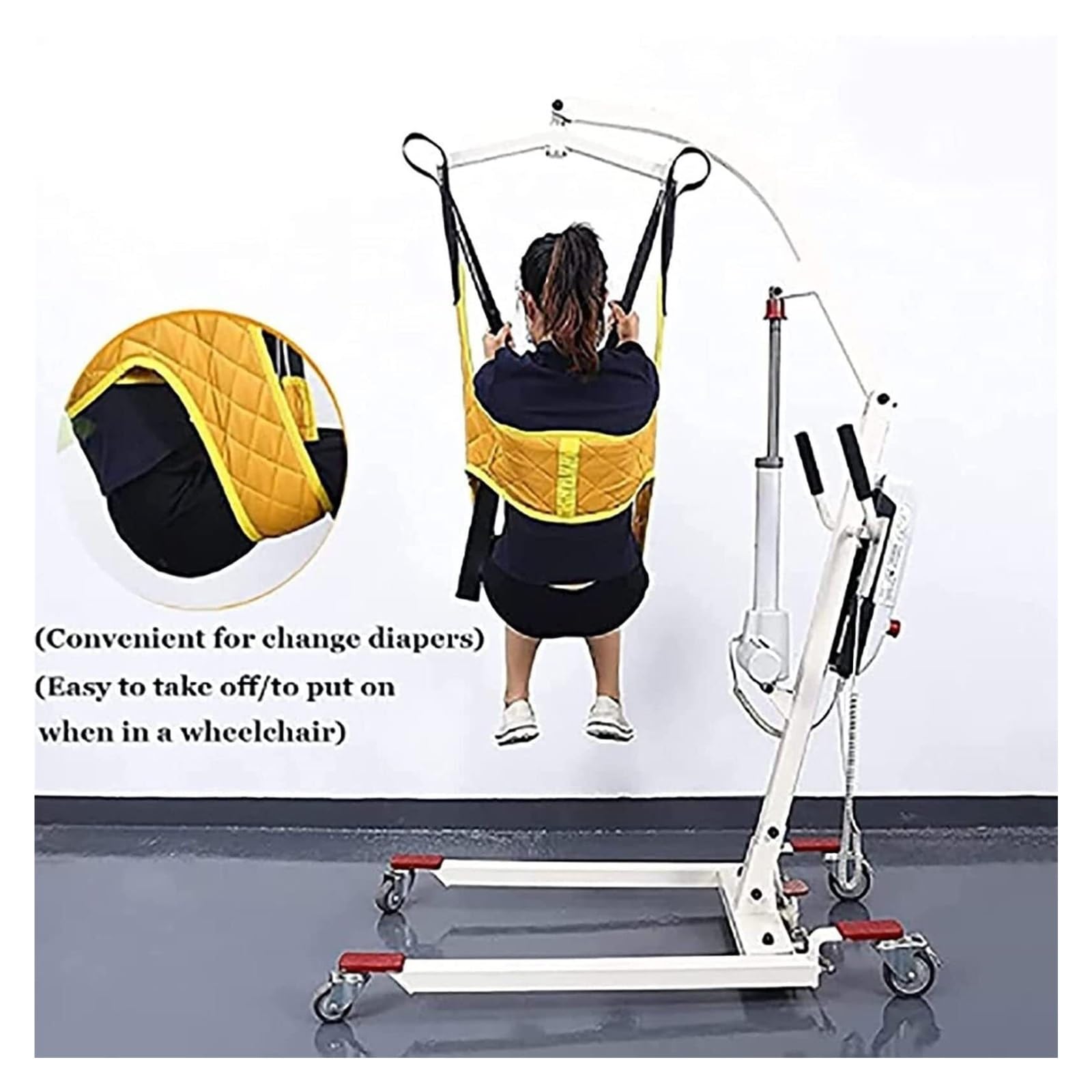Arnés para Transferencia de Pacientes - Soporte 230kg para Ancianos y Bariátricos, Uso en Cama, Silla de Ruedas, Ducha e Higiene, Compatible con Grúas de Movilización Universal