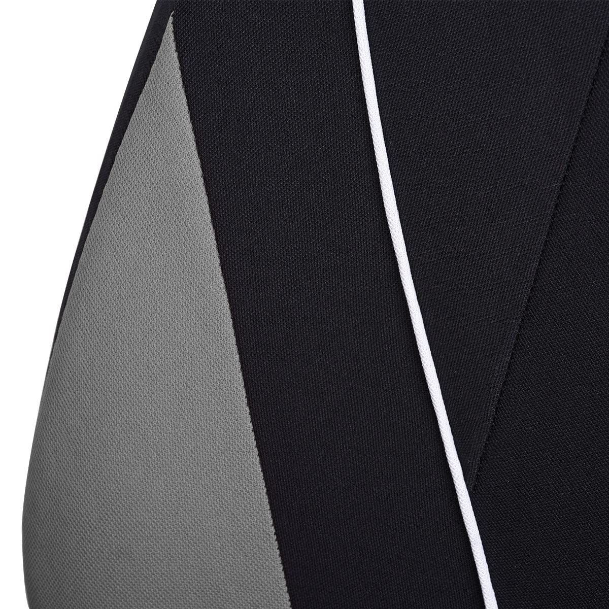 Flying Banner Juego Completo de Fundas universales de Malla Transpirable para Asiento de Coche, Protector Compatible con airbag (Negro y Gris)