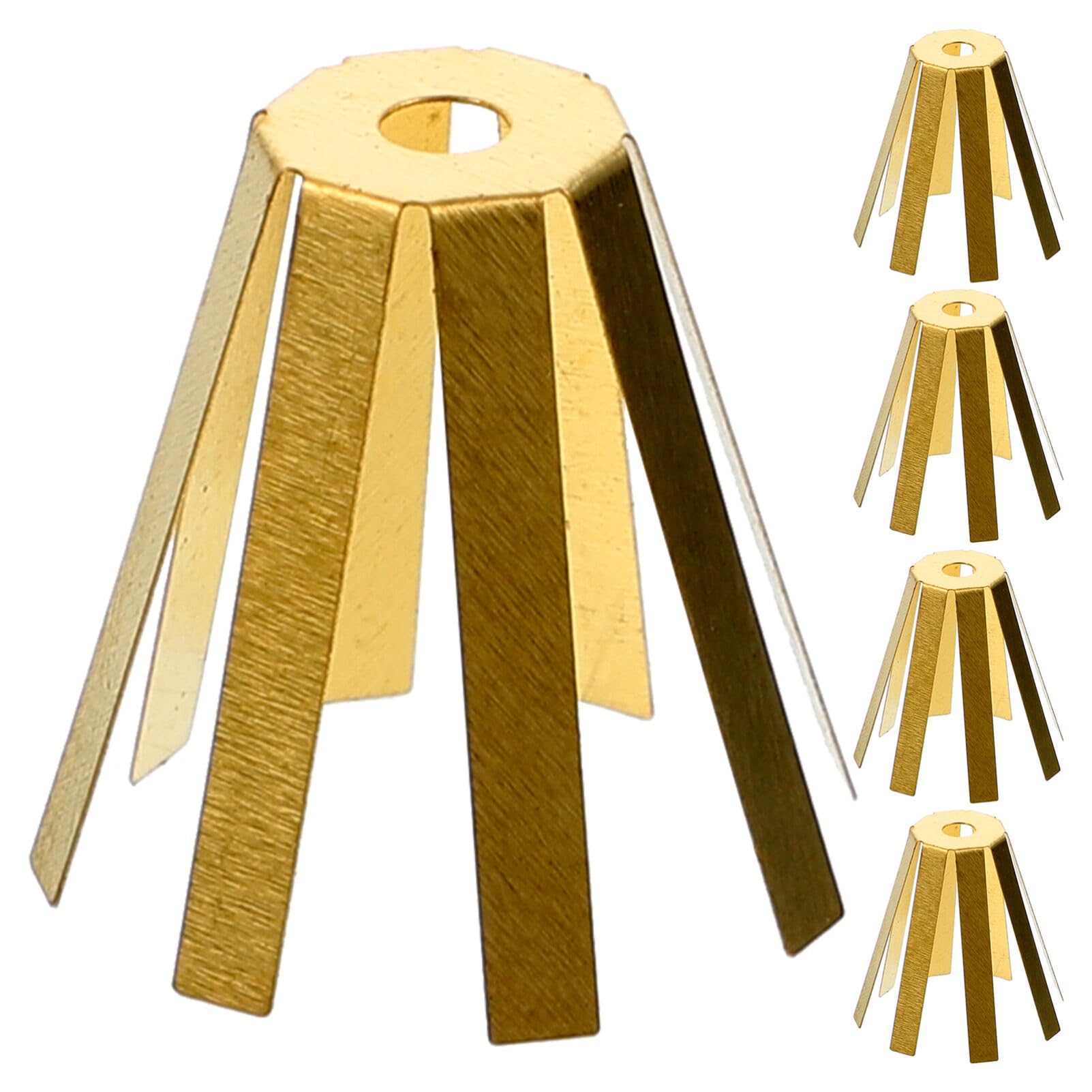 Toddmomy 5pcs Brass Golf Club Eight-Claw Gasket Ball Head Filler Adjustable Adapter Shims Octopus Type Adapter Shims Golf Replacement Parts Golf Shafts Universal Adapter Shims